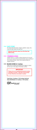 55printing Bookmark 2inx7.25in V Download Template Guideline - Bookmarks