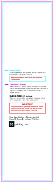 Bookmark 2inx7in V Front guideline preview