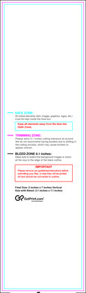 55printing Bookmark 2inx7in V Download Template Guideline - Bookmarks