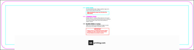 55printing Bookmark 2inx8in H Round Download Template Guideline - Bookmarks