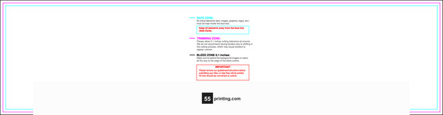 55printing Bookmark 2inx8in H Download Template Guideline - Bookmarks