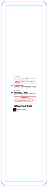 Bookmark 2inx8in V Round Front guideline template 2" × 8" JPG