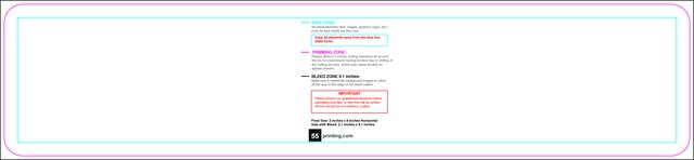 Bookmark 2inx9in H Round Front guideline preview