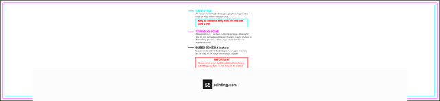 55printing Bookmark 2inx9in H Download Template Guideline - Bookmarks