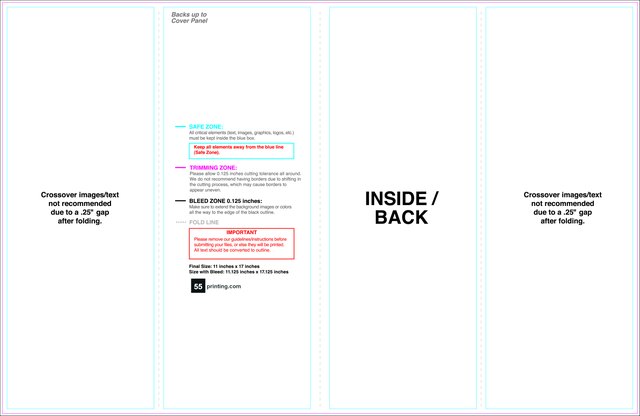 Brochure 11inx17in Closedgatefold Inside guideline preview
