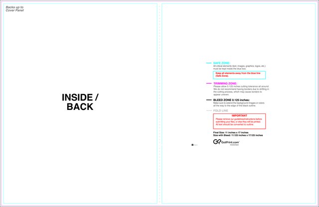 Brochure 11inx17in Halffold Front guideline preview