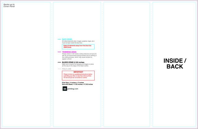 Brochure 11inx17in Rollfold Inside guideline preview