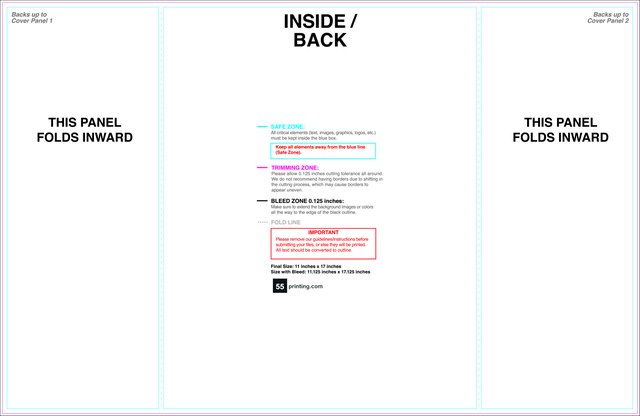 Brochure 11inx17in Singlegatefold Inside guideline preview