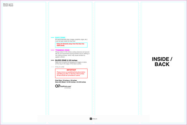 55printing Brochure 12inx18in Accordion Download Template Guideline - Brochures
