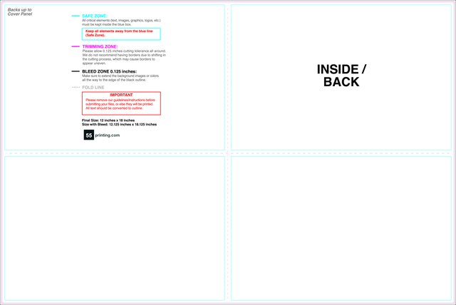 Brochure 12inx18in Halffold Then Half Inside guideline preview