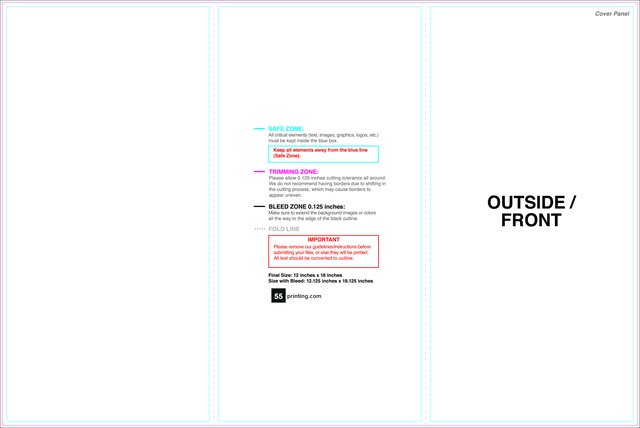 Brochure 12inx18in Zfold Outside guideline preview
