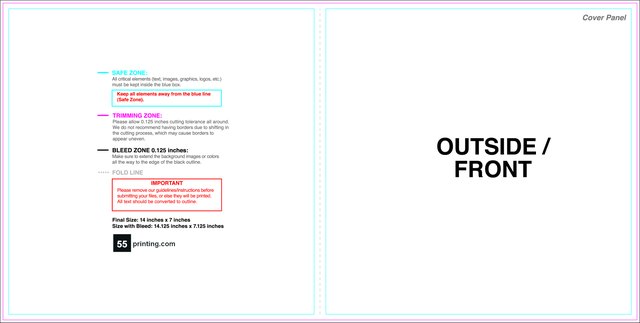 Brochure 7inx14in Halffold Outside guideline preview