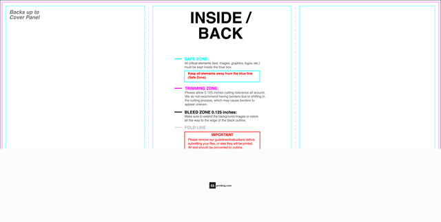55printing Brochure 7inx14in Trifold Download Template Guideline - Brochures