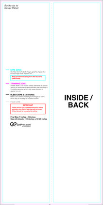55printing Brochure 7inx14in Vertical Halffold Download Template Guideline - Brochures