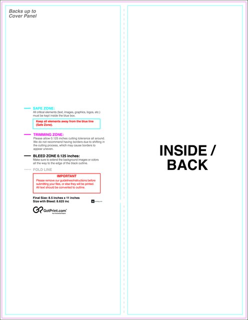 Brochure 8.5inx11in Panelfold Front guideline template 8.5" × 11" JPG