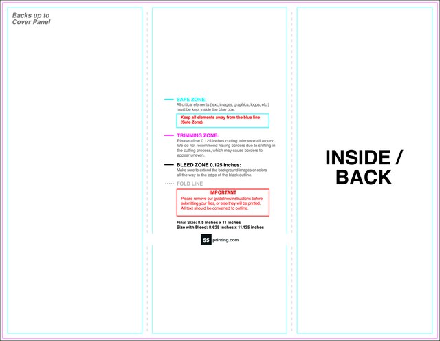 Brochure 8.5inx11in Zfold Front guideline template 8.5" × 11" JPG