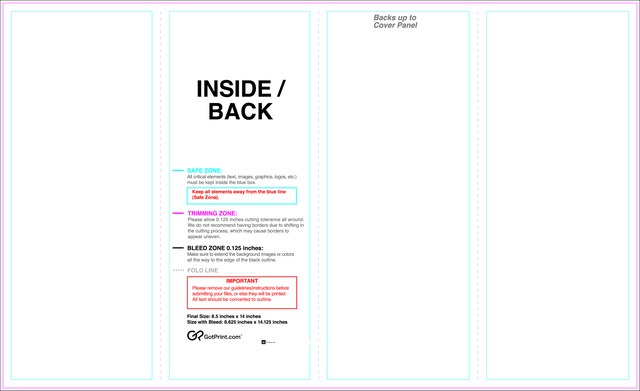 Brochure 8.5inx14in Reverse Parallelfold Front guideline preview