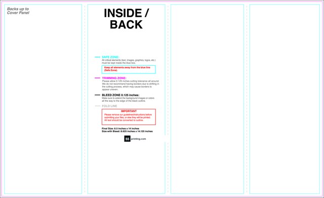 Brochure 8.5inx14in Rollfold Front guideline preview
