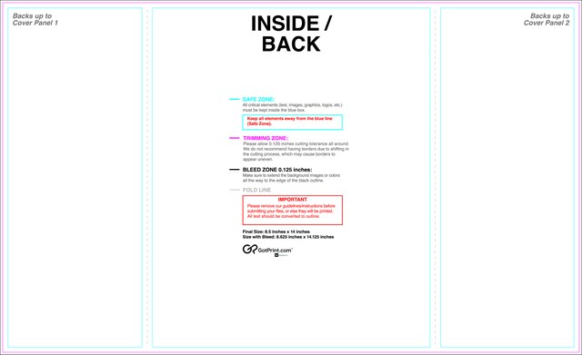 Brochure 8.5inx14in Singlegatefold Front guideline preview