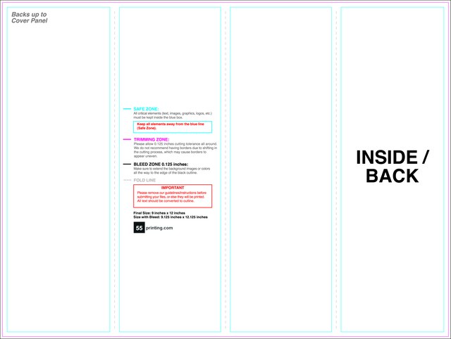 Brochure 9inx12in Accordion Front guideline preview
