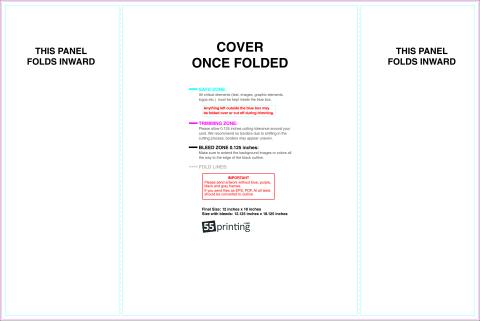 Brochure 12x18 Singlegatefold Outside guideline preview