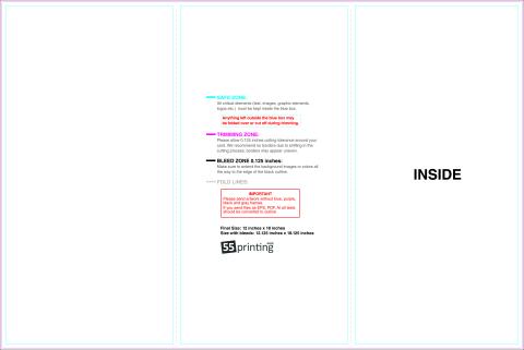 Brochure 12x18 Trifold Inside guideline preview