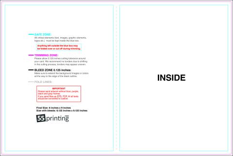 Brochure 6inx9in Halffold Inside guideline preview
