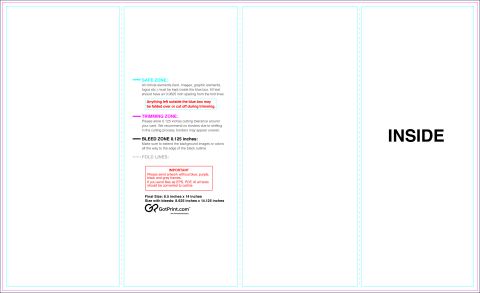 Brochure 8.5inx14in Accordion Inside guideline preview