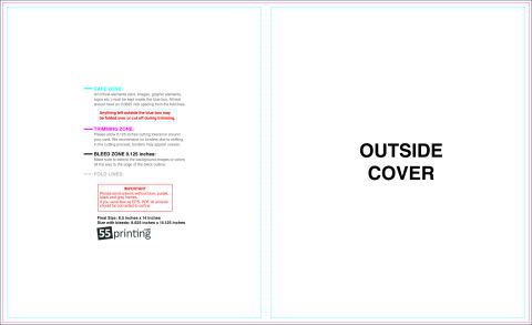 Brochure 8.5inx14in Halffold Outside guideline preview