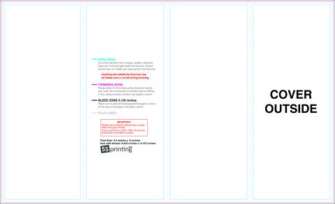 Brochure 8.5inx14in Parallelfold Outside guideline preview