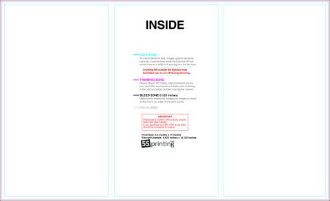 Brochure 8.5inx14in Trifold Inside guideline preview