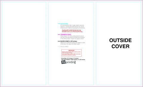 Brochure 8.5inx14in Trifold Outside guideline preview