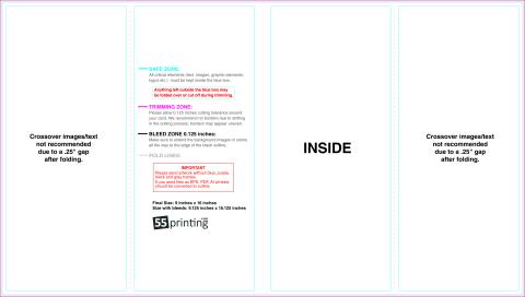 Brochure 9inx16in Doublegatefold Inside guideline preview