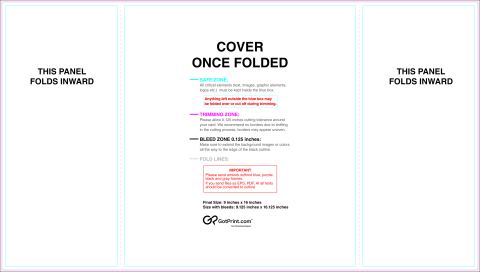 Brochure 9inx16in Singlegatefold Outside guideline preview