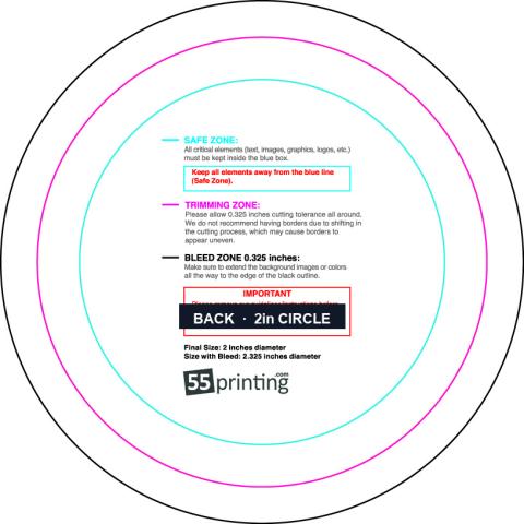 Specialty Shapes 2in Circle Back guideline preview