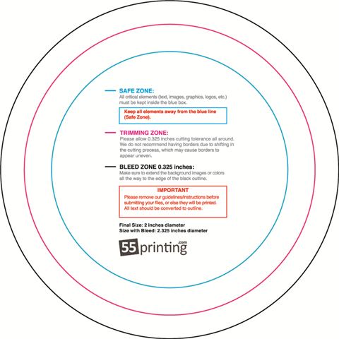 Specialty Shapes 2in Circle guideline preview