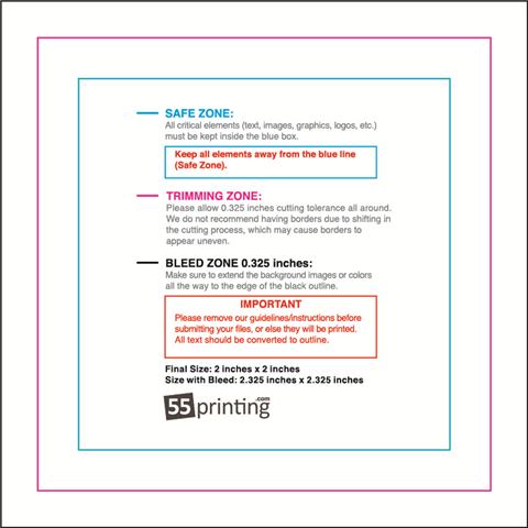 Specialty Shapes 2inx2in Square guideline preview