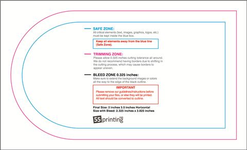 Specialty Shapes 2inx3.5in H Half Circle Back guideline preview