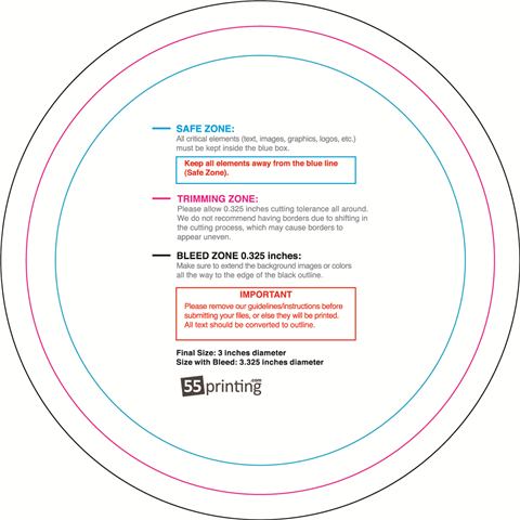 Specialty Shapes 3in Circle guideline preview