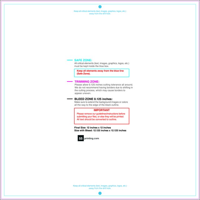 Calendar 12inx12in Front guideline preview