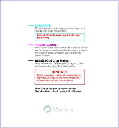 55printing Canvas 26inx28in V Download Template Guideline - Canvas