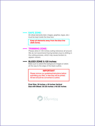 55printing Canvas 30inx40in V Download Template Guideline - Canvas