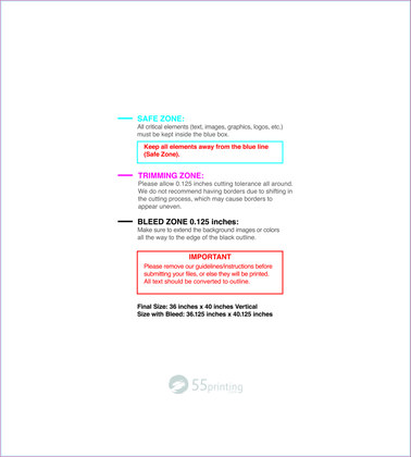 55printing Canvas 36inx40in V Download Template Guideline - Canvas