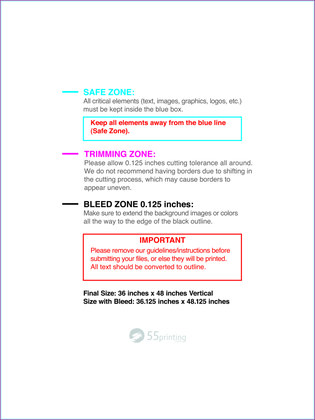 55printing Canvas 36inx48in V Download Template Guideline - Canvas