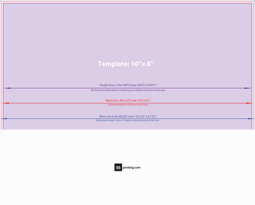 55printing Canvas 8inx10in H Download Template Guideline - Canvas