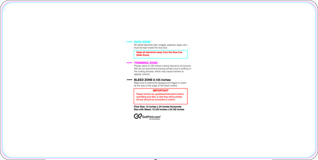 55printing Carmagnets 12inx24in H Round Download Template Guideline - Car Magnets