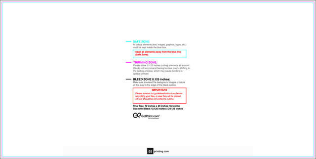 55printing Carmagnets 12inx24in H Download Template Guideline - Car Magnets