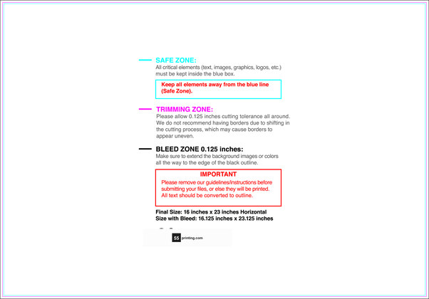 55printing Carmagnets 16inx23in H Download Template Guideline - Car Magnets