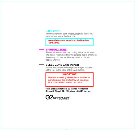 55printing Carmagnets 22inx23in H Download Template Guideline - Car Magnets