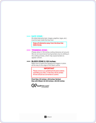 55printing Carmagnets 22inx28in V Round Download Template Guideline - Car Magnets